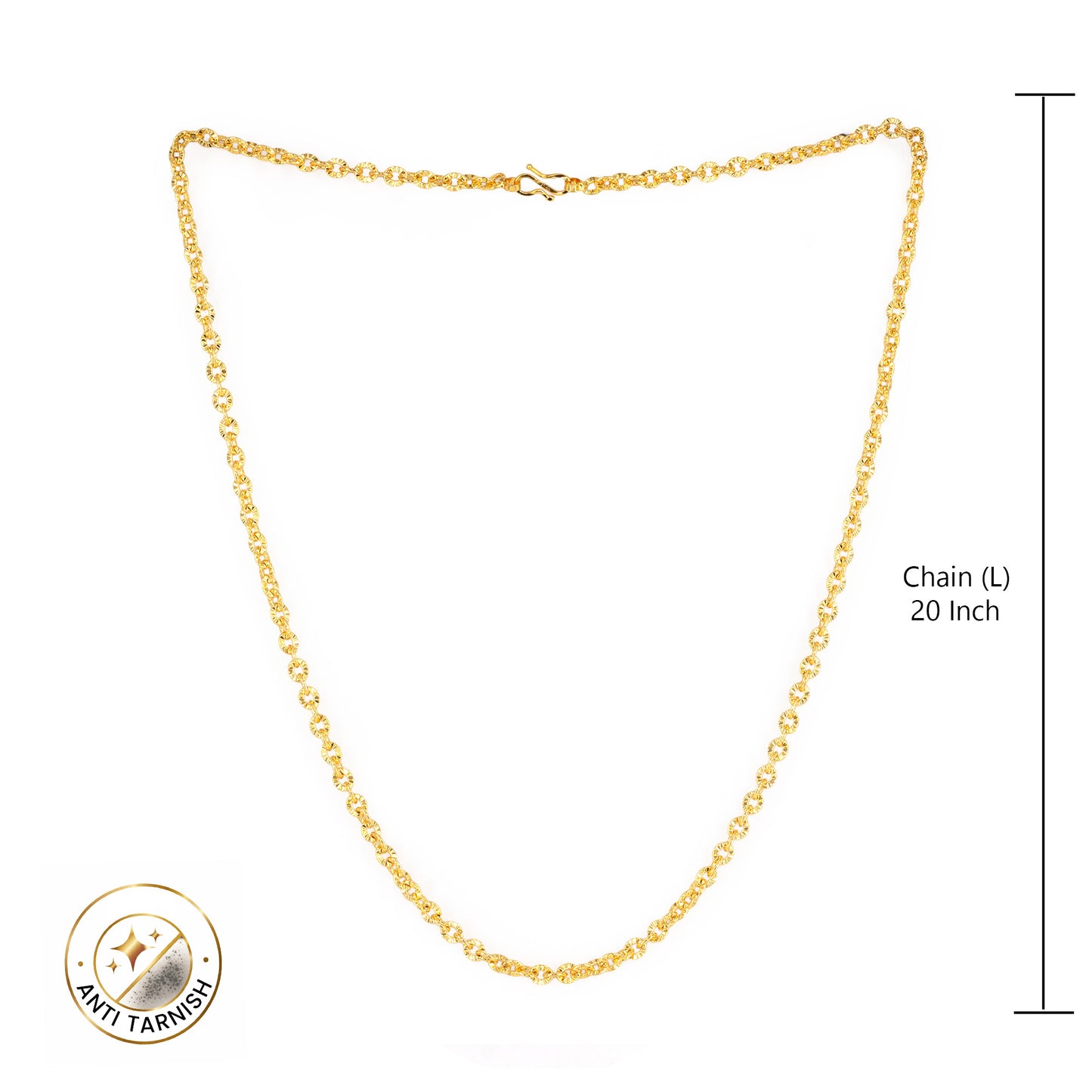 Gold Plated Link Chain Necklace for Women