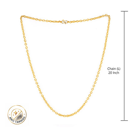 Gold Plated Link Chain Necklace for Women