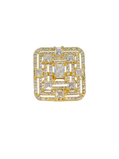 Square AD Adjustable Finger Ring