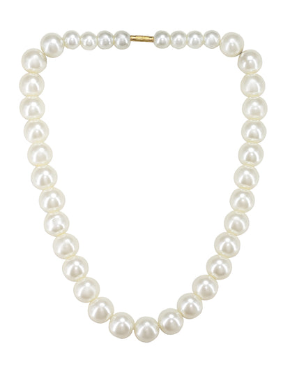 Pearl Beaded Moti Mala Trendy Necklace With Earrings