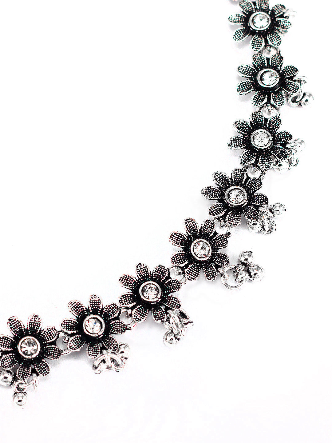 Oxidized Floral Choker Jewellery Set