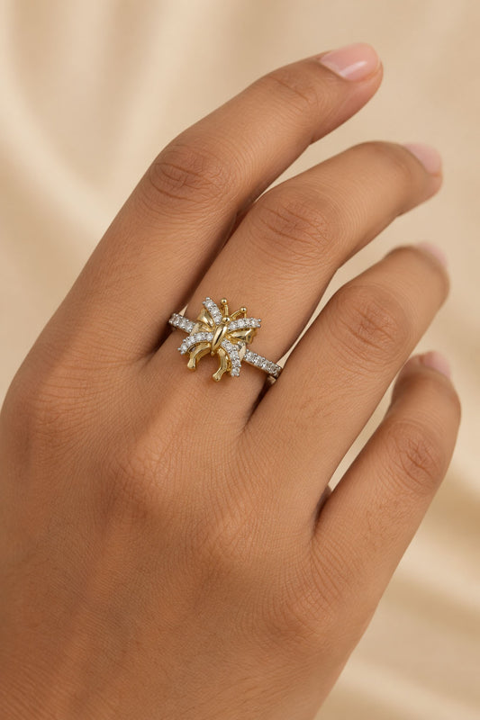 Gold Plated AD Finger Ring for Women