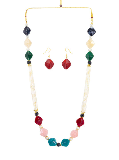 Multicolor Artificial Beads Jewellery Set