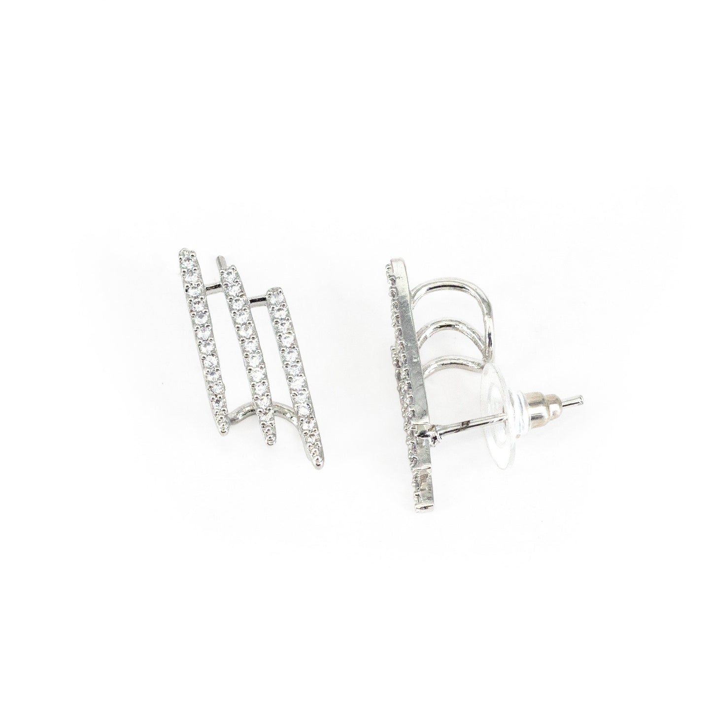 Silver Plated AD Studs Earring for Women