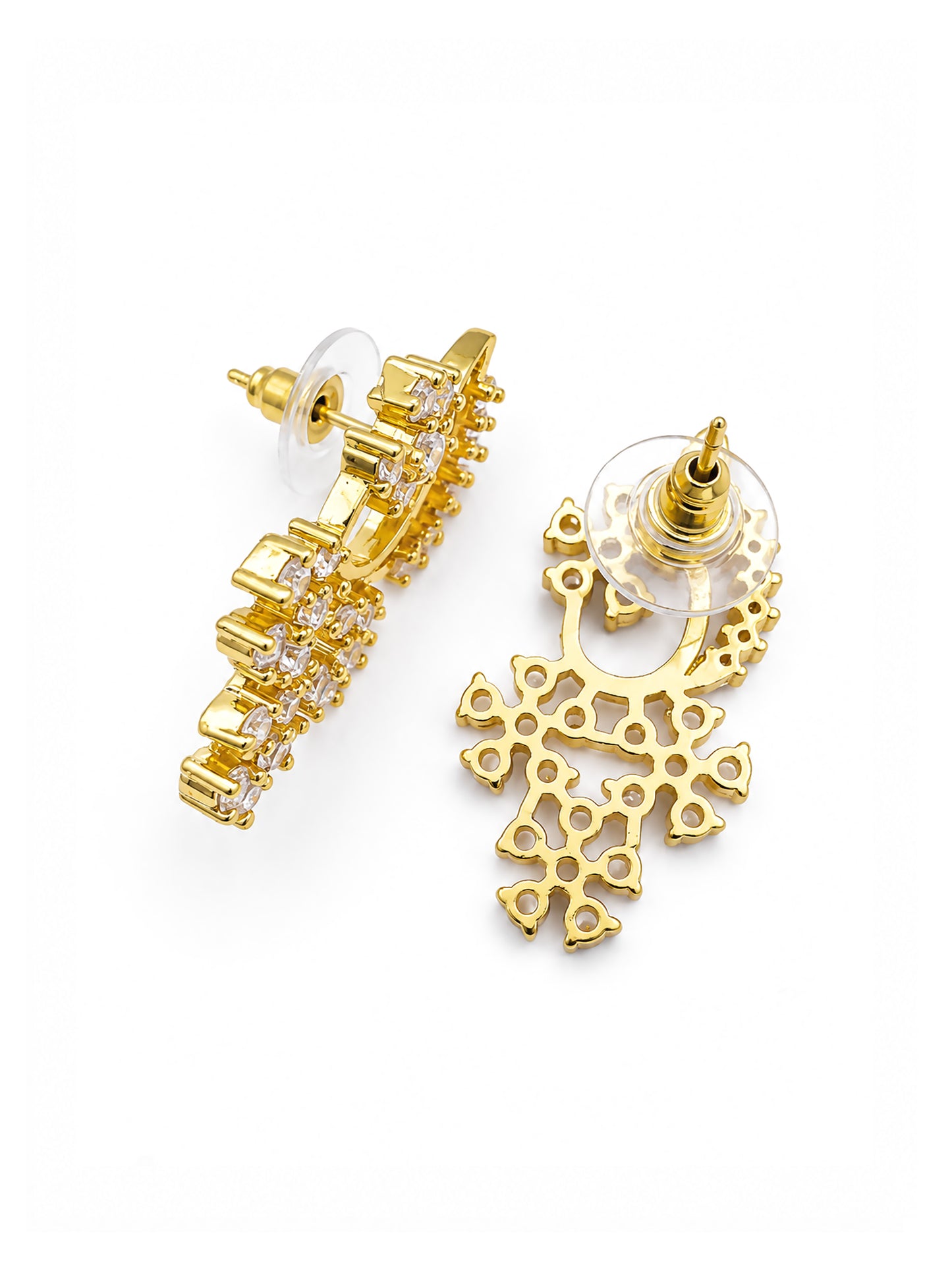 Gold Plated AD Floral Jewellery Set for Women