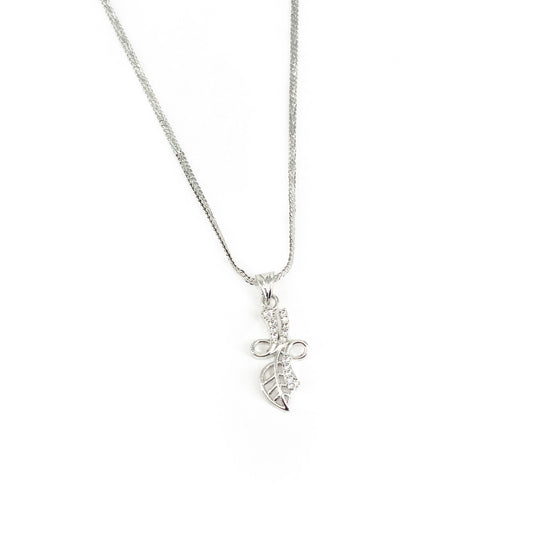 Silver Plated AD Pendant Set for Women