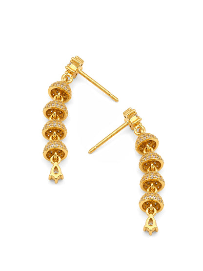 Gold Plated AD Drop Jhumka for Women