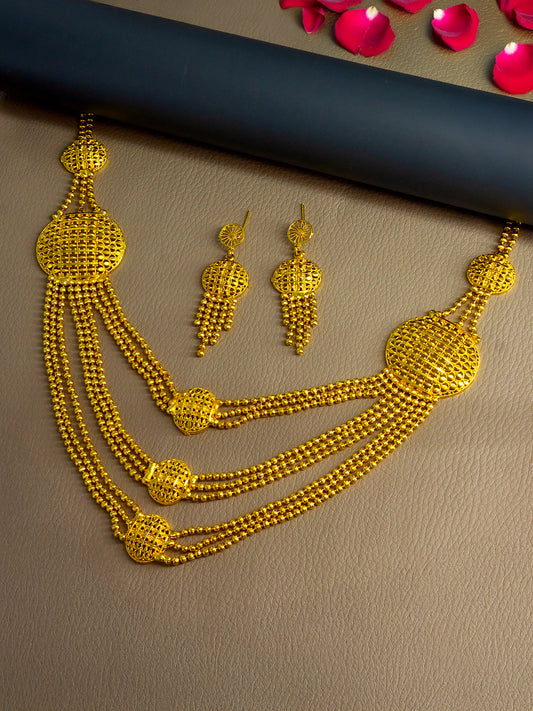Traditional & Minimal Gold-Plated Jewellery Set for Women