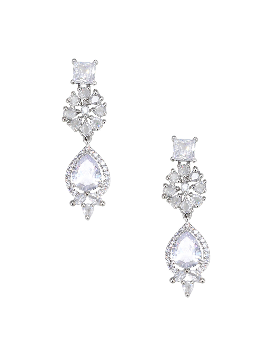 American Diamond Engagement  Floral Designer Jewellery Set