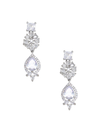 American Diamond Engagement  Floral Designer Jewellery Set