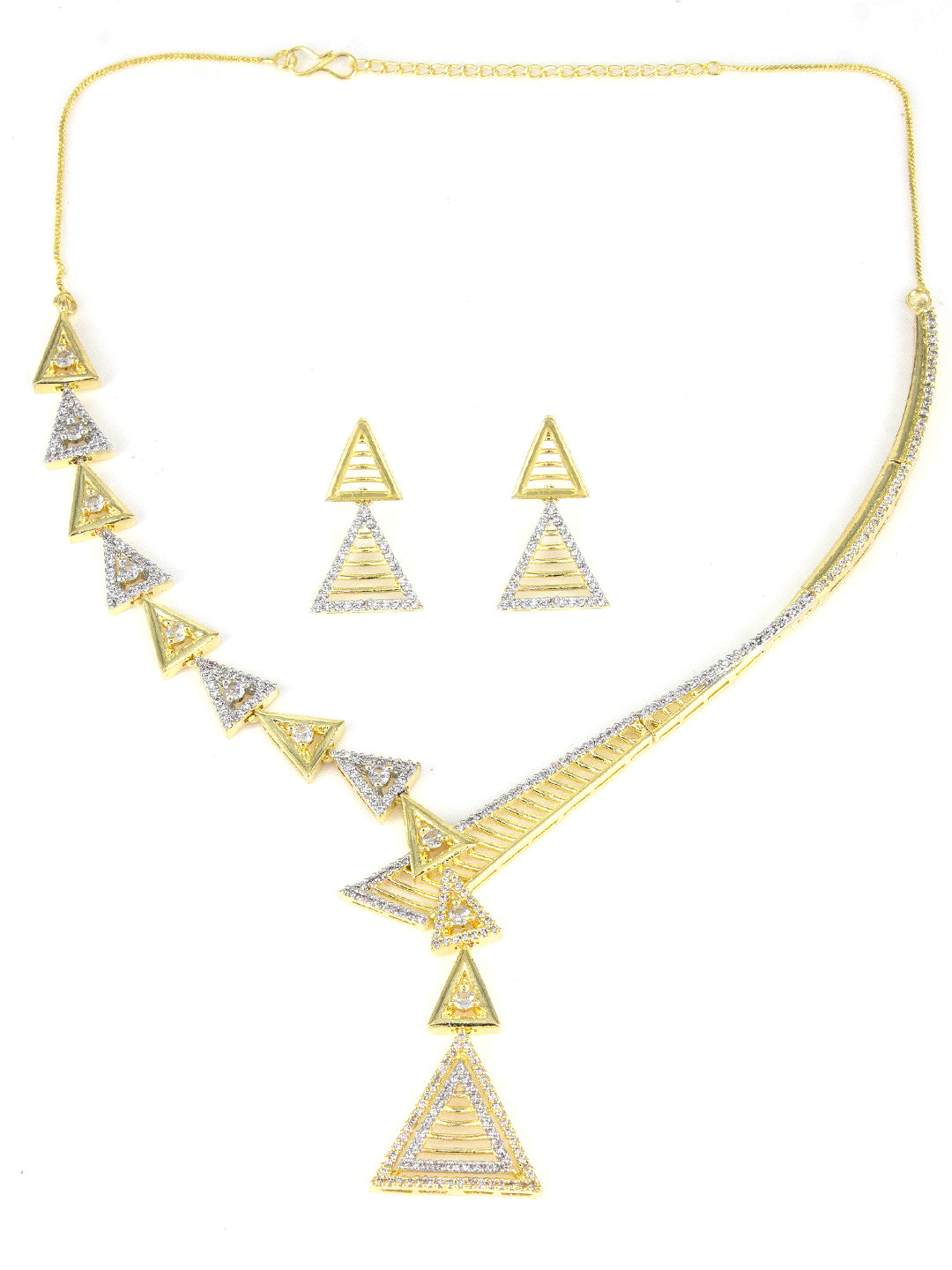 Gold Plated AD Designer Jewellery Set For Women