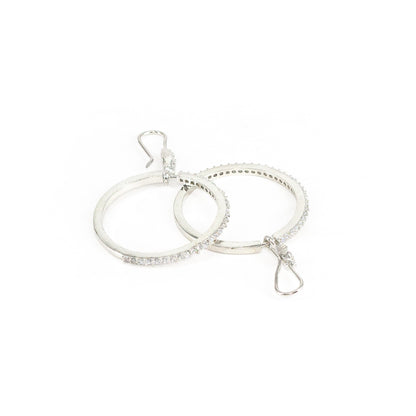 Silver Plated AD Earrings for Women