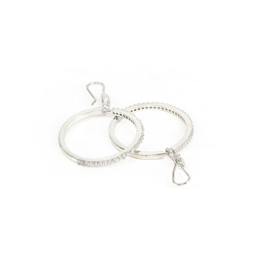 Silver Plated AD Earrings for Women