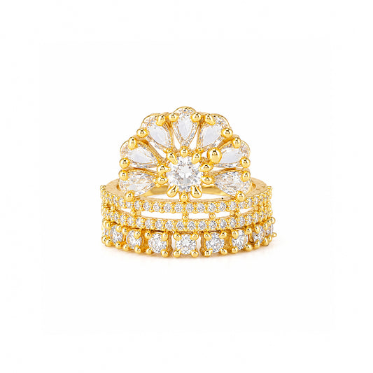 Gold Plated AD Finger Ring for Women