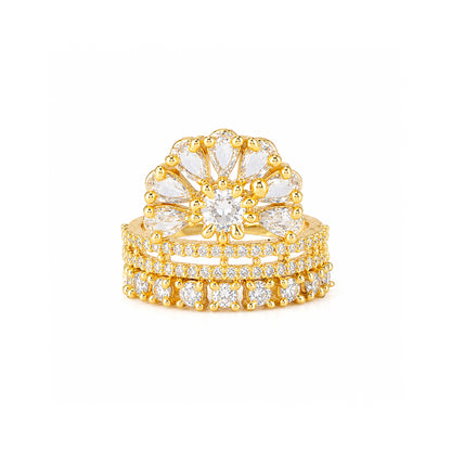 Gold Plated AD Finger Ring for Women