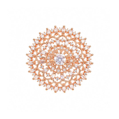 Rose Gold Plated AD Ring for Women