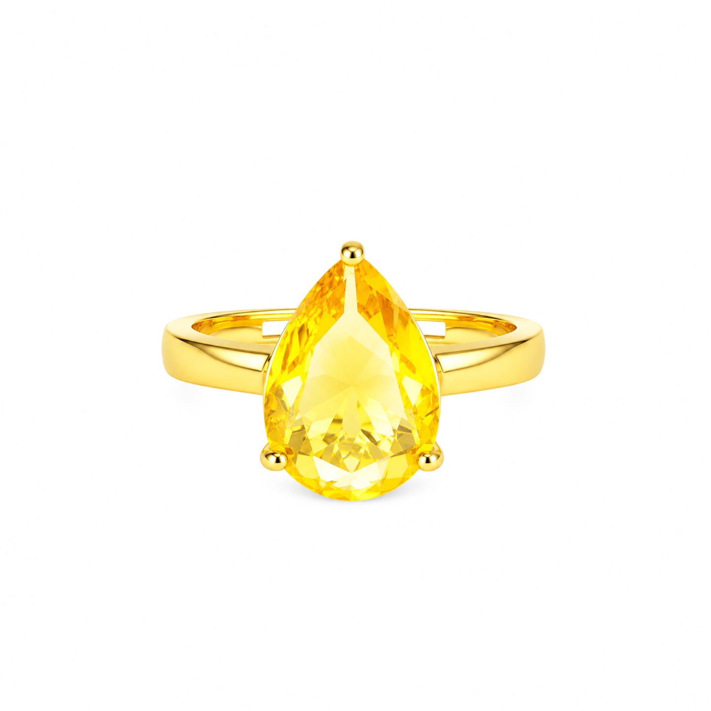 Gold Plated Yellow AD Finger Ring for Women