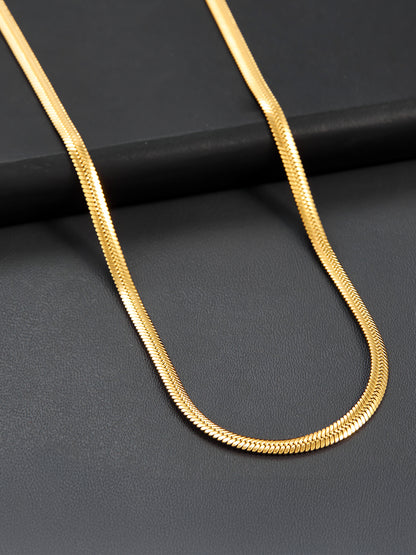Minimal Stainless Steel Snake Chain Necklace – PRIVIU