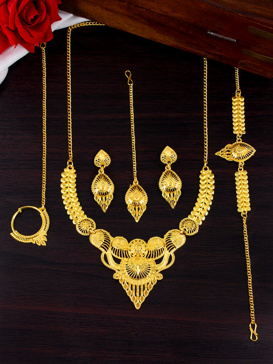 Gold-Plated Traditional Bridal Jewellery Set
