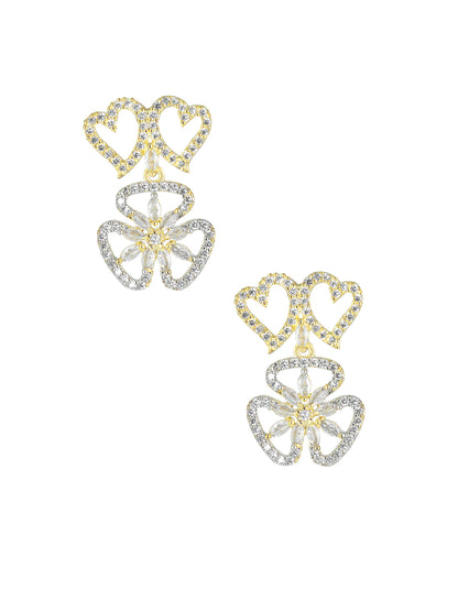 Gold Plated Floral AD Designer Jewellery Set
