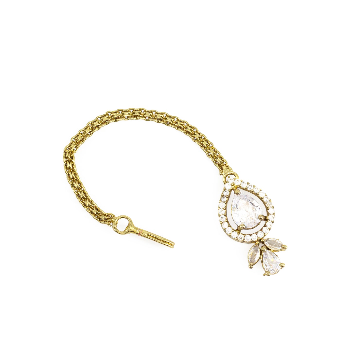 Gold Plated AD Maang Tikka for Women
