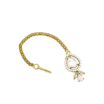 Gold Plated AD Maang Tikka for Women