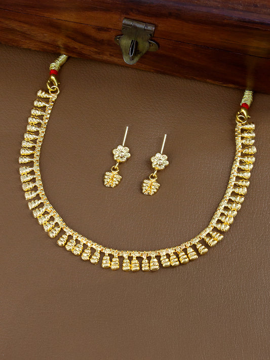 Minimal Gold-Plated Jewellery Set For Women And Girls