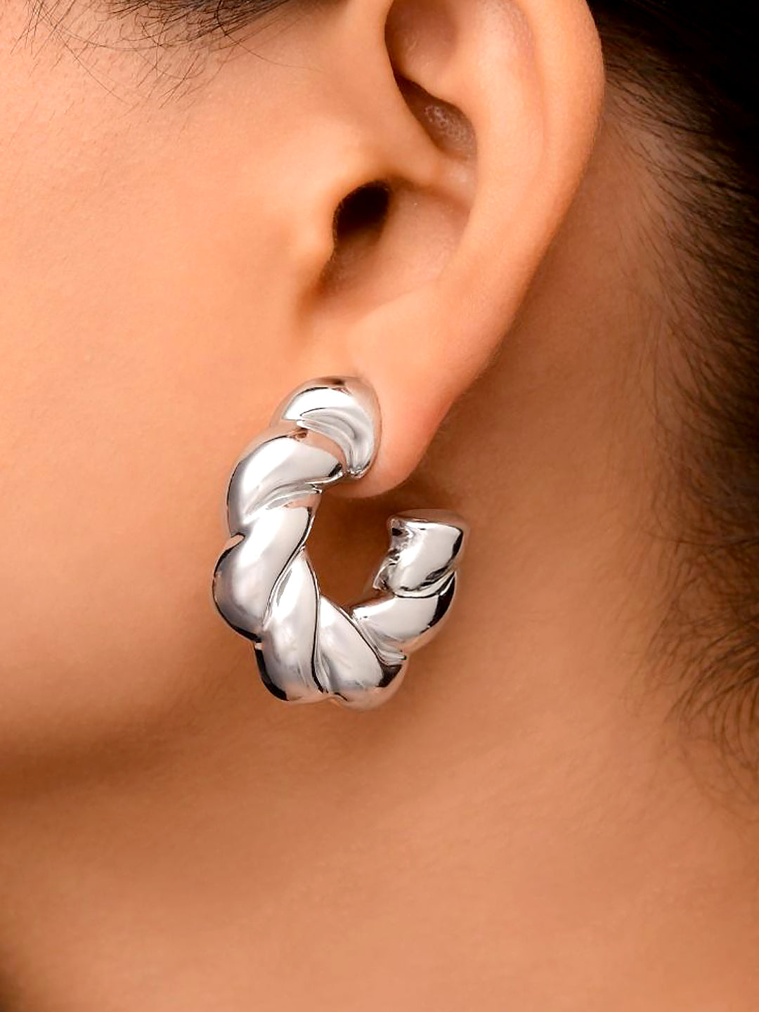 Chunky Half Hoop Earrings