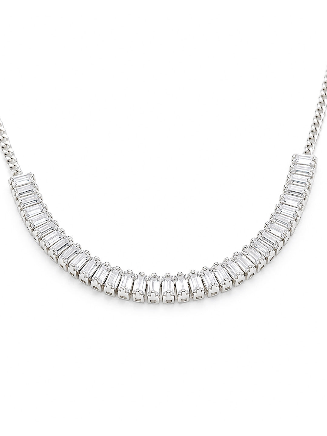 Silver Plated AD Jewellery Set for Girls