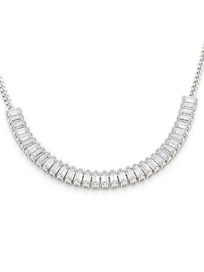 Silver Plated AD Jewellery Set for Girls