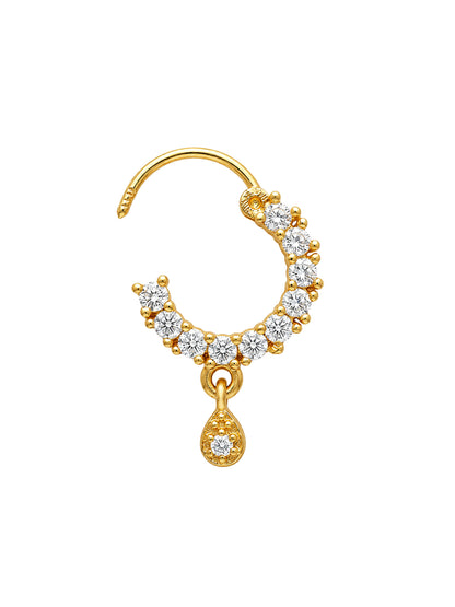 Silver Plated AD Small Nosering for Women