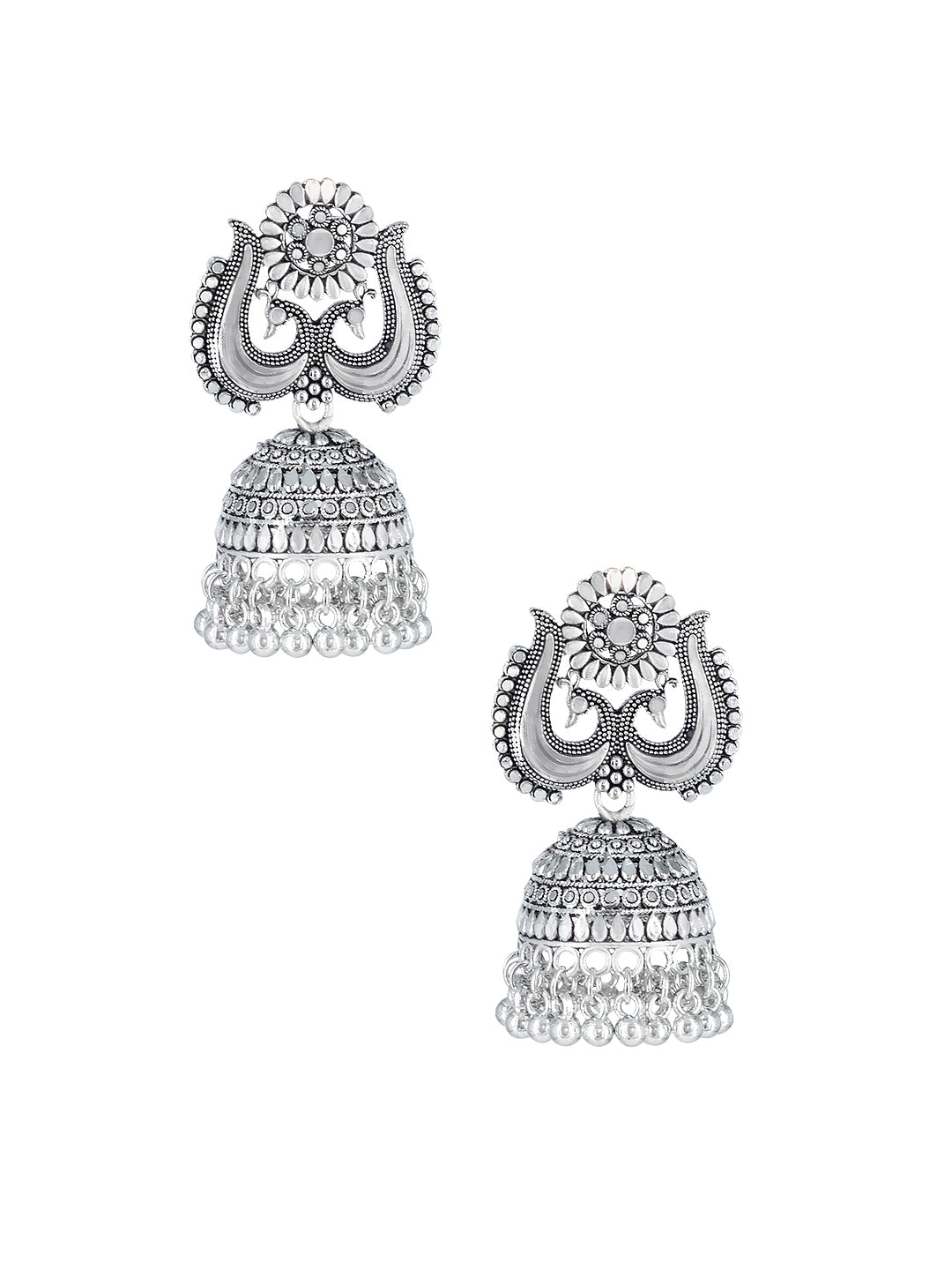 Peacock Design Jhumka Earrings