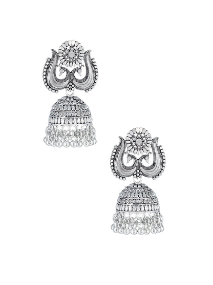 Peacock Design Jhumka Earrings
