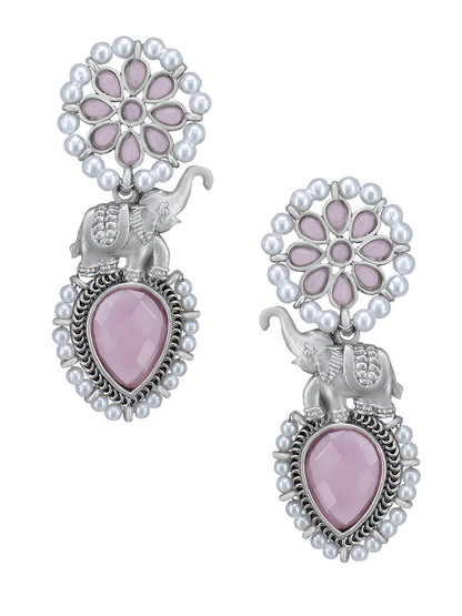 Monalisa Elephant Floral Drop Earrings