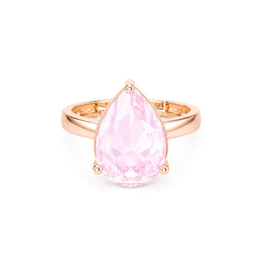 Rose Gold Plated Pink AD Finger Ring for Women