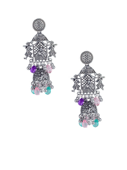 Doli Multicolour Beads Jhumka Earrings