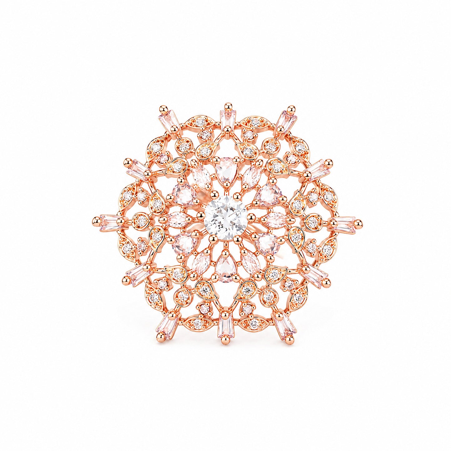 Rose Gold Plated AD Ring for Women