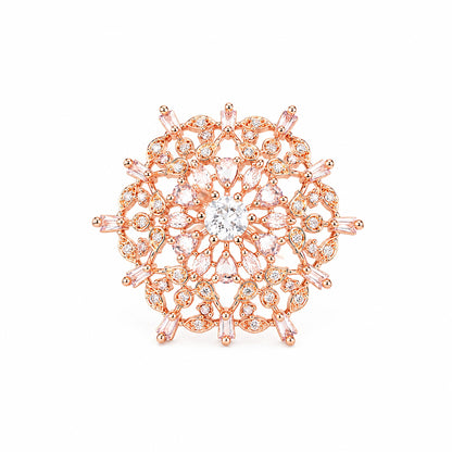 Rose Gold Plated AD Ring for Women