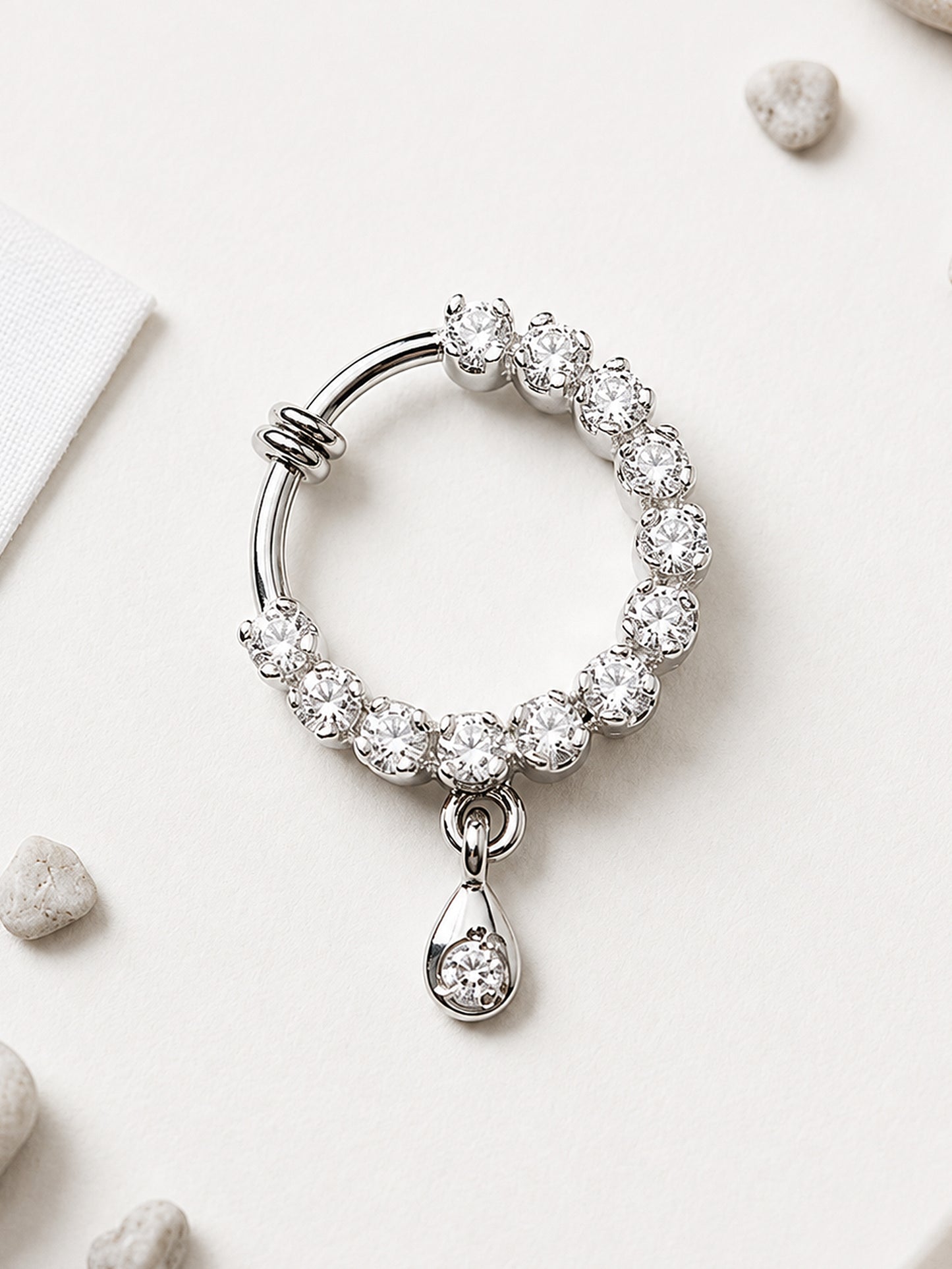 Silver Plated AD Nosering for Women