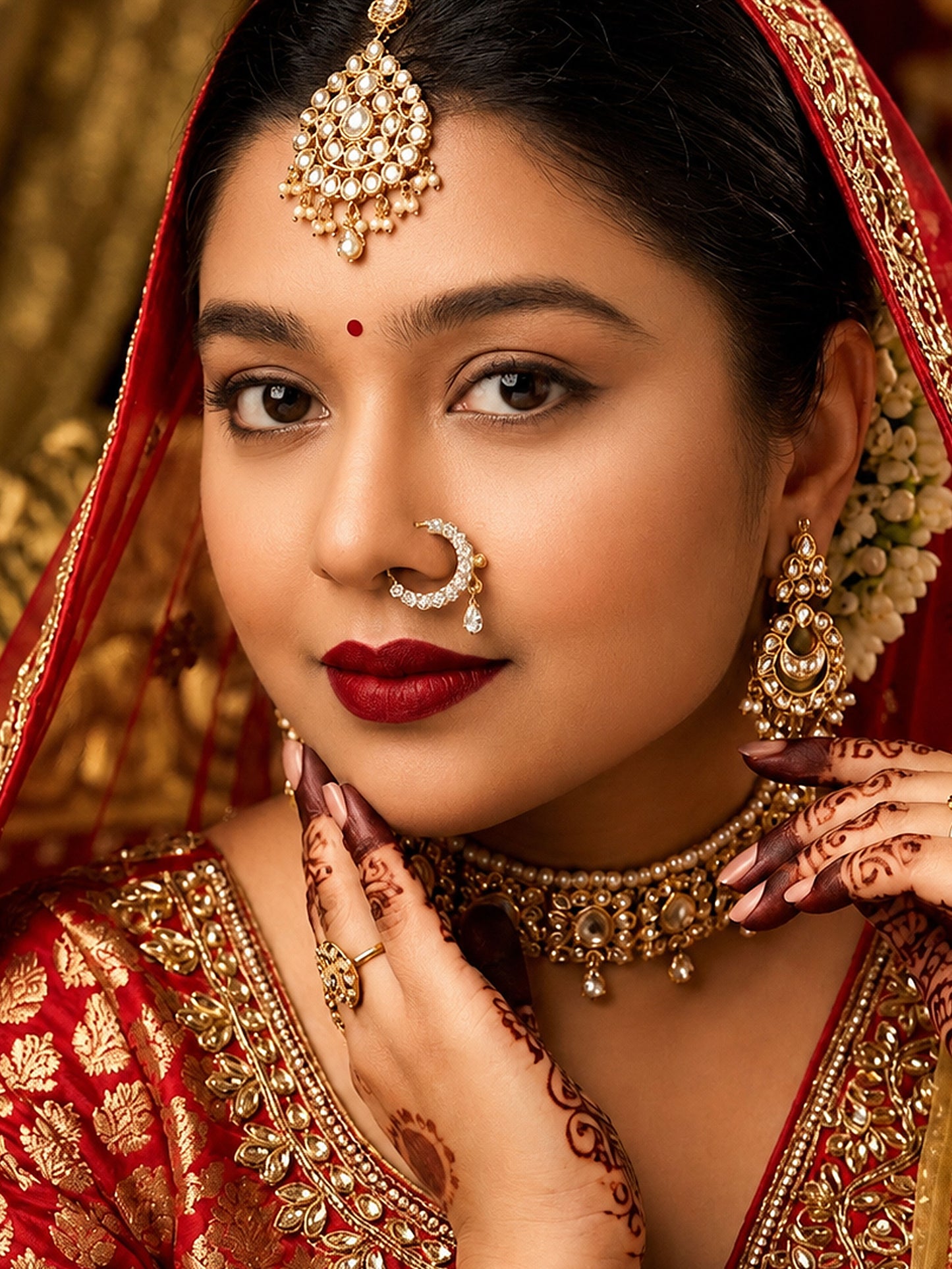 Gold Plated AD Small Nosering for Women