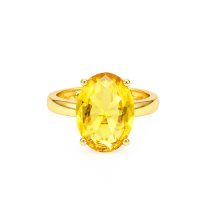 Gold Plated Yellow AD Finger Ring for Women