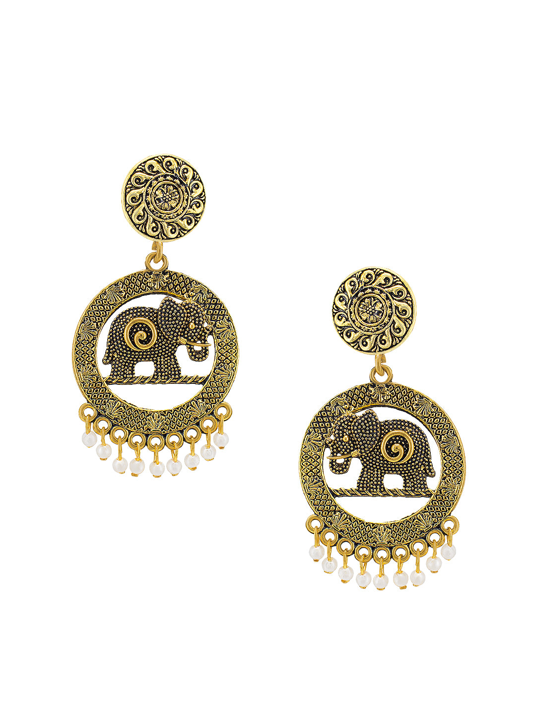 Elephant Beads Drop Earrings