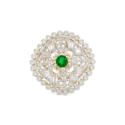 Gold Plated Green AD Finger Ring for Women