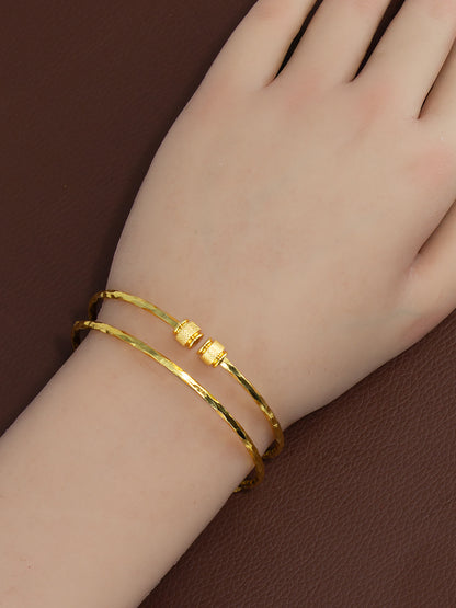 1 Gram Gold-Plated Copper Adjustable Bangles ( Set of 2)