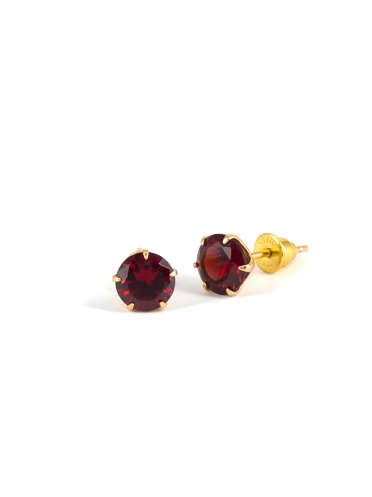 Red AD Stud Earrings for Women