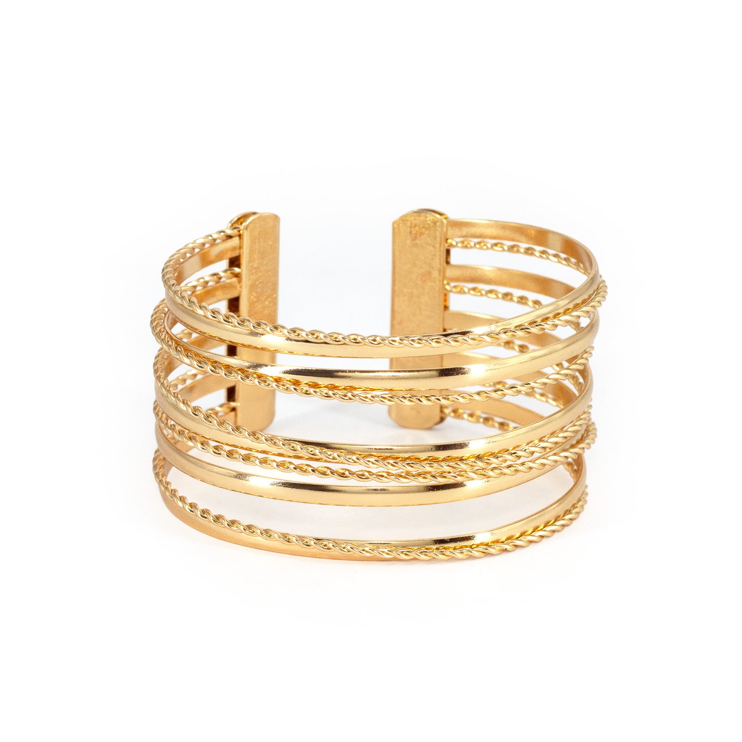 Gold Plated Adjustable Cuff Bracelet for Women