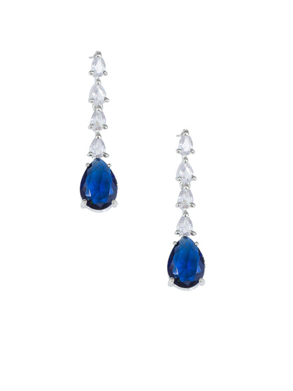 Blue Teardrop AD Jewellery Set