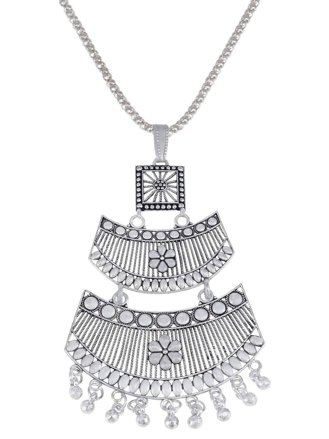 Set of 3 Oxidised Statement Long Necklaces