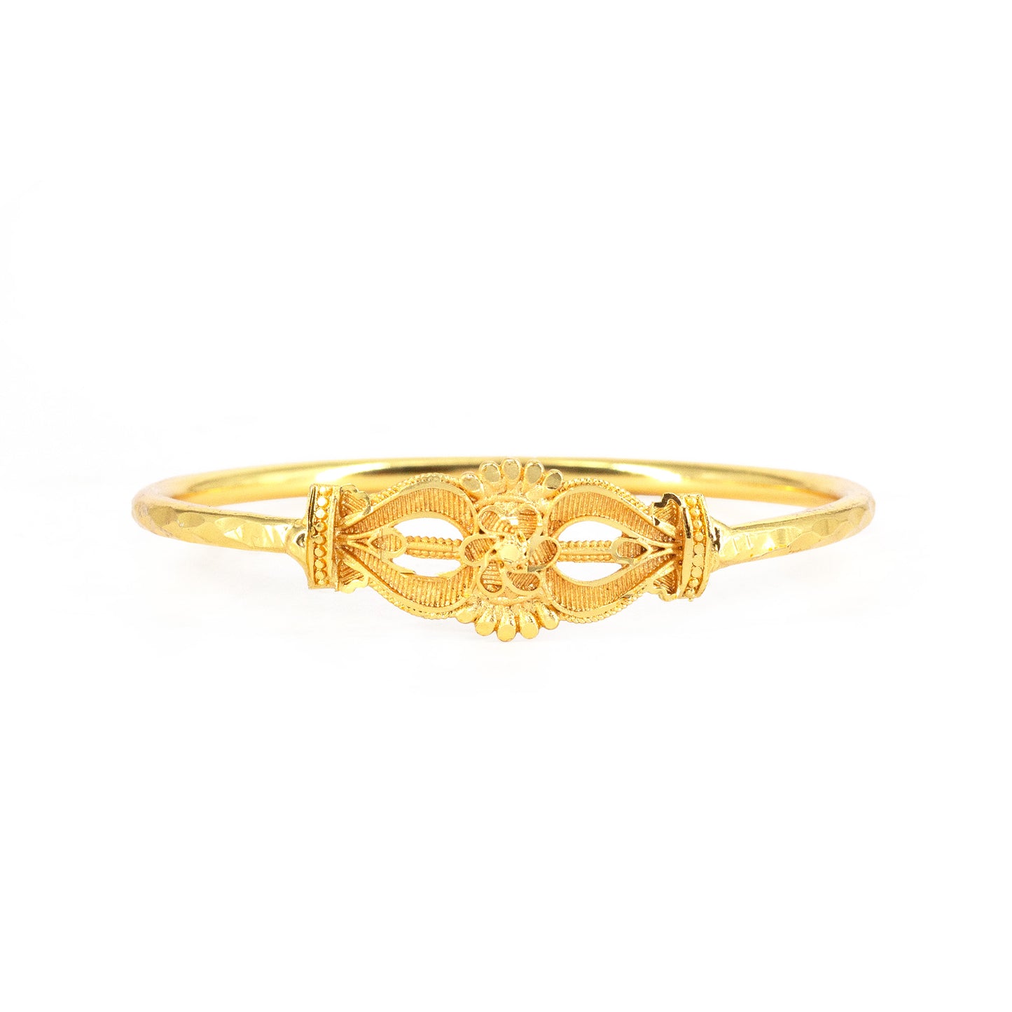 Gold Plated Temple Bangle Bracelet for Women
