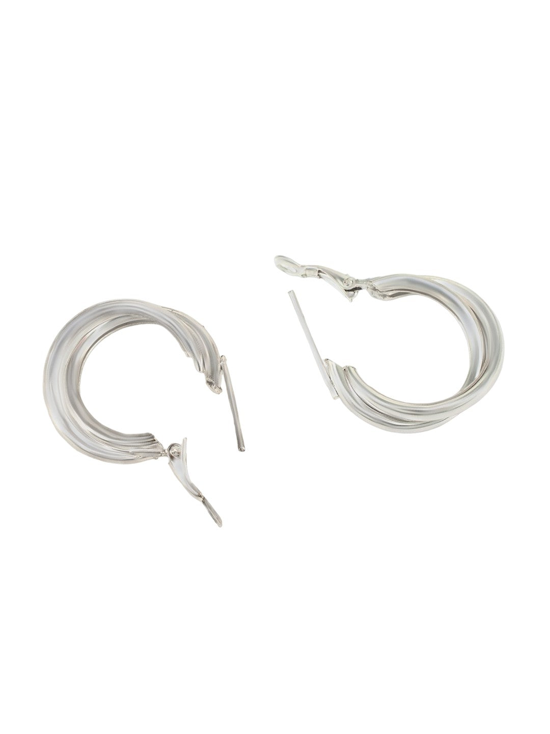 Silver Plated Multi Hoop Earrings